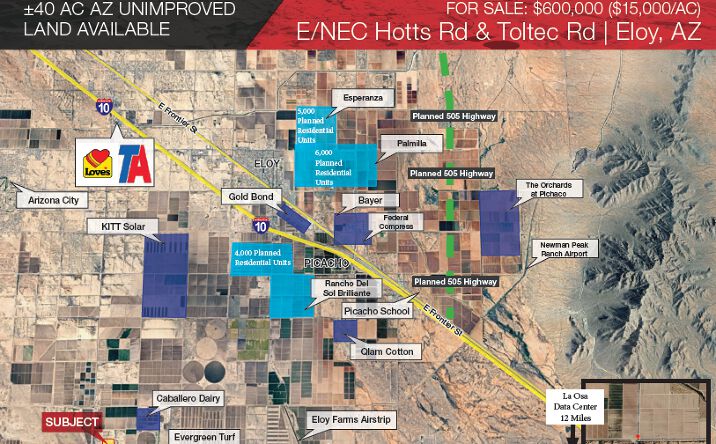 E/NEC Hotts Rd & Totltek Rd, Eloy