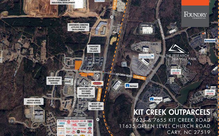 7625 & 7655 Kit Creek Road and 11635 Green Level Church Road, Cary